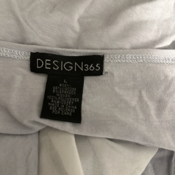 Design 365 Large blue open front cardigan w white sheer details & flare sleeves - Picture 7 of 8